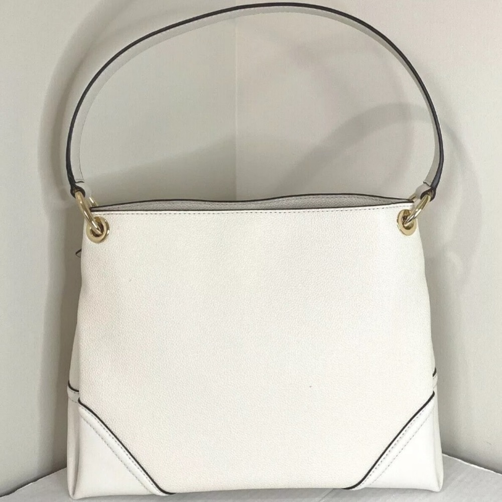 Michael Kors ‘Nicole’ Shoulder Bag in Light Cream Pebbled Leather, Medium, *NWT* - Picture 11 of 11
